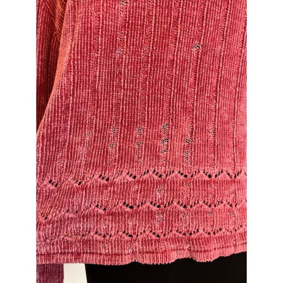Vintage CLIO Sweater Distressed Mauve pink Sz M - Picture 5 of 7